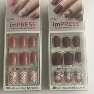 Lot of 2 sets of press-on nails